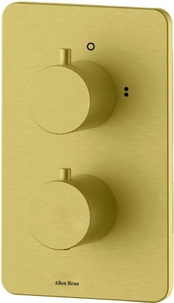 5.3U123-GB 4.0 Термостат, унив.1-3хода,без д.об.(Накл.2 хода),браш.золото (345432)