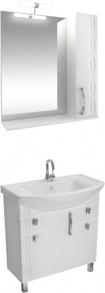 Мебель для ванной Triton Кристи 80, 3 двери, 2 ящика, белая