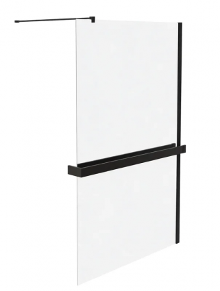 Душевая перегородка Vincea Walk-in HR VSW-1HR100MRB 100 см, профиль матовый черный, стекло зеркальное
