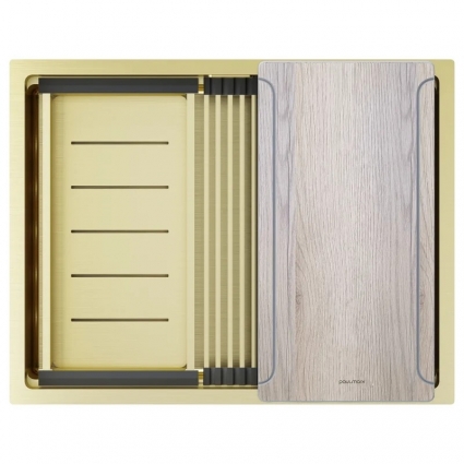 Мойка кухонная Paulmark PM785845-LG светлое золото