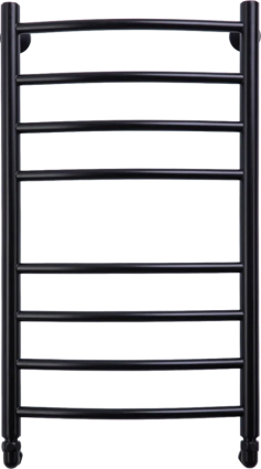 Полотенцесушитель водяной Comfysan Noumi W-8 80х40 80x45 см, черный матовый, лесенка