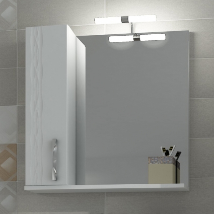 Зеркало-шкаф Triton Кристи 80 L с подсветкой, белый
