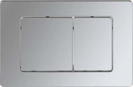 Кнопка смыва для унитаза Bauedge Light E00105 нержавеющая сталь, цвет хром, антивандальная