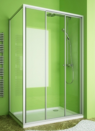 Душевой уголок GuteWetter Practic Rectan GK-403 правая 95x90 см стекло бесцветное, профиль матовый хром