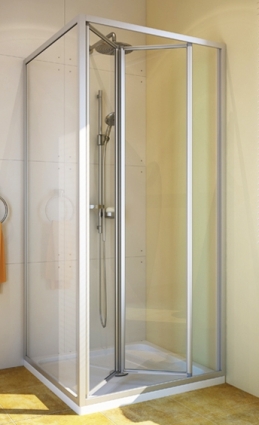 Душевой уголок GuteWetter Practic Square GK-404 правая 100x100 см стекло бесцветное, профиль матовый хром