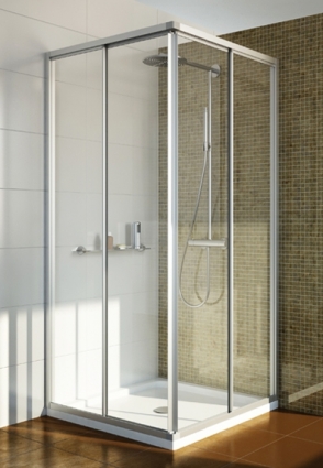 Душевой уголок GuteWetter Practic Square GK-422 95x95 см стекло бесцветное, профиль матовый хром