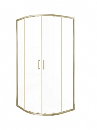 Душевой уголок Good Door Lite R-80-C-BG 80х80 см, профиль матовое золото, стекло прозрачное