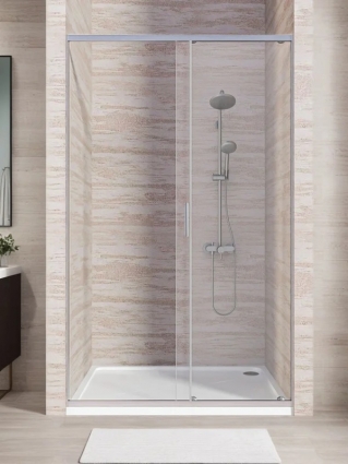 Душевая дверь в нишу Good Door Lite WTW-140-C-CH 140х190 см, профиль глянцевый хром, стекло прозрачное