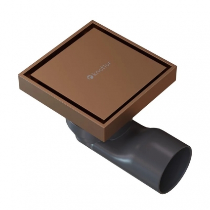 Душевой трап точечный Knotlor SDSS100RB, бронза