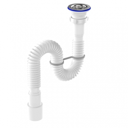 Сифон для раковины Aquant Standart F213-55-MR 32 мм, бутылочный, глянцевый хром