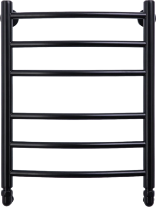 Полотенцесушитель водяной Comfysan Noumi W-6 60х40 60x45 см, черный матовый, лесенка