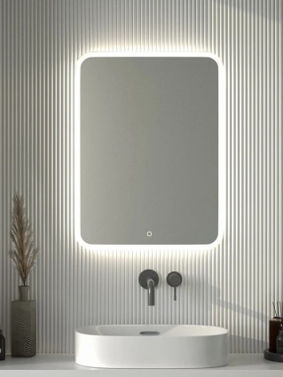 Зеркало Defesto DF 3807S 60x80 с матированием и LED-подсветкой, 25W, сенсорный выключатель, нейтральный белый свет