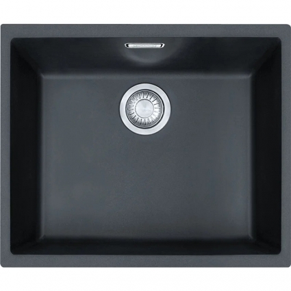 Мойка кухонная Franke Smart Sirius SID 110-50 52x44, черная карбон, встраиваемая снизу, искусственный камень