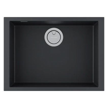 Мойка кухонная Paulmark Neo classic 60 PM966044-AN 60x43, антрацит (antracite), встраиваемая снизу, искусственный гранит