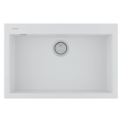 Мойка кухонная Paulmark Decoration 41 PM937650-WH 76x50, белая (white), встраиваемая сверху, искусственный гранит