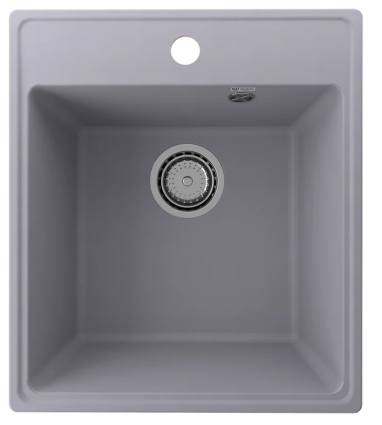 Мойка кухонная Ulgran Quartz Forte 425-05 43x48, бетон, встраиваемая сверху, кварц