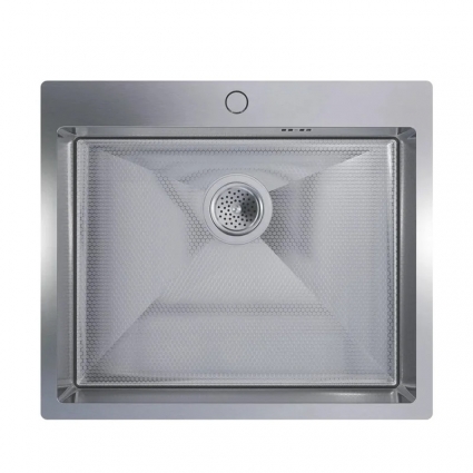 Мойка кухонная Floracio Steel F.5751.SSD 57x51, встраиваемая сверху, нержавеющая сталь