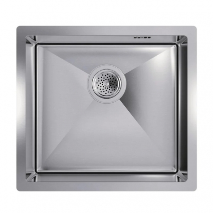 Мойка кухонная Floracio Steel F.4844.SS 48x44, встраиваемая сверху, встраиваемая снизу, нержавеющая сталь