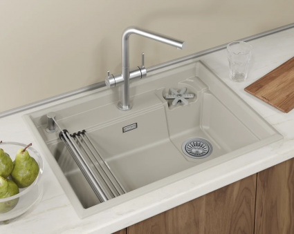 Кухонная мойка Granula  KITCHEN SPACE RINZER 7308R, КРЕМАН, кварц