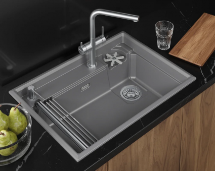 Кухонная мойка Granula  KITCHEN SPACE RINZER 7308R, АЛЮМИНИУМ, кварц