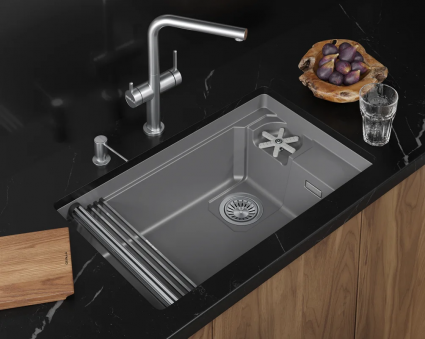 Кухонная мойка Granula  KITCHEN SPACE RINZER 7309RU, АЛЮМИНИУМ, кварц