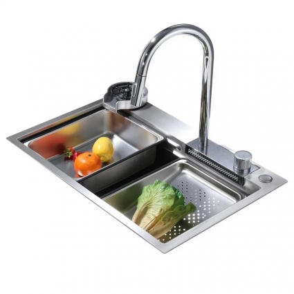 Мойка кухонная Abber Wasser Kreis AF2194 68x46, хром, встраиваемая сверху, нержавеющая сталь