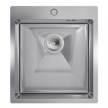 Мойка кухонная Floracio Steel F.4651.SSD 46x51, встраиваемая сверху, нержавеющая сталь