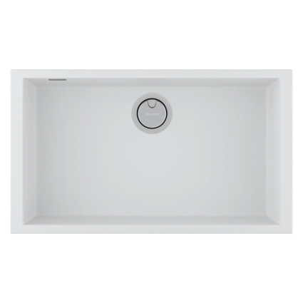 Мойка кухонная Paulmark Neo classic 76 PM967644-WH 76x43, белая (white), встраиваемая снизу, искусственный гранит