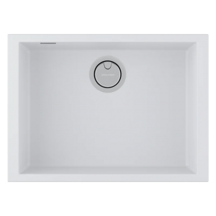 Мойка кухонная Paulmark Neo classic 60 PM966044-WH 60x43, белая (white), встраиваемая снизу, искусственный гранит