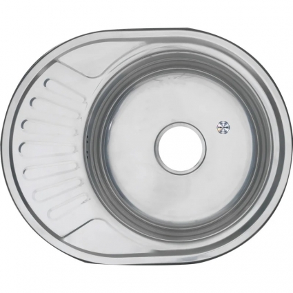 Мойка кухонная Melana 5745 U 0,6/160 57x45, серебристая, встраиваемая сверху, нержавеющая сталь