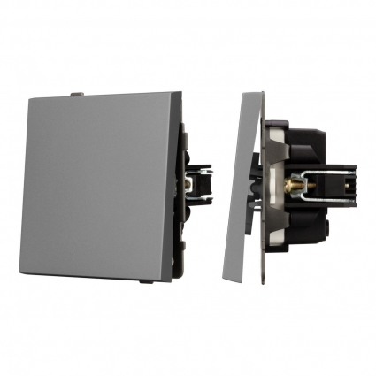 Механизм звонкового выключателя SWT-TENDO-MKR1-PL-GR (230V, 10A) Arlight 054144