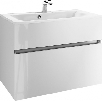 Тумба с раковиной Edelform Amata 80 белый глянец