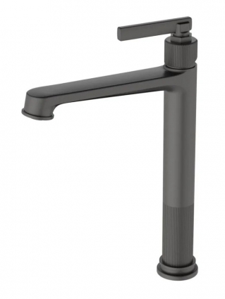 Смеситель для раковины высокий Haiba HB11797-3, оружейная сталь