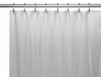 Штора для ванной Carnation Home Fashions Premium 4 Gauge White защитная
