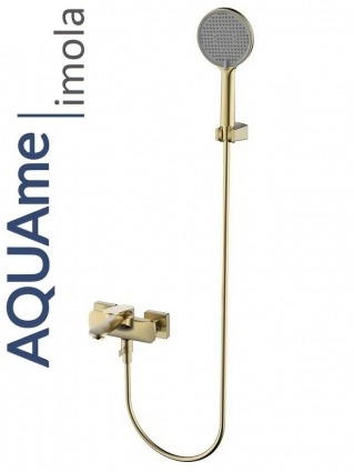 Смеситель для ванны AQUAme Imola шлифованное золото AQM6712BG