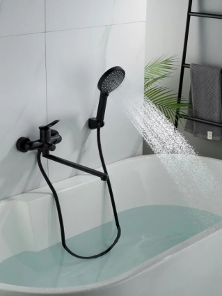 Смеситель для ванны Shevanik S4722H, черный