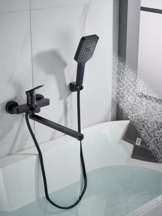 Смеситель для ванны Shevanik S4522H, черный