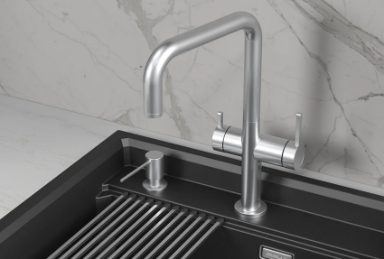 Кухонный смеситель с возможностью подключения к фильтру GRANULA Kitchen Space KS-8275, НЕРЖ