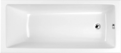 Акриловая ванна WHITECROSS Wave Slim 0111.170075.100 без опоры 170x75 см, встраиваемая, белый глянец