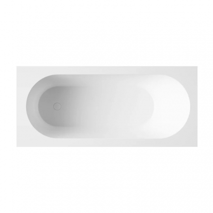 Ванна из искусственного камня Vincea VBT-8SB1 Солид Серфейс (Solid Surface) VBT-8SB1-1700 170x75 см, встраиваемая, матовая белая, на ножках, со сливом-переливом