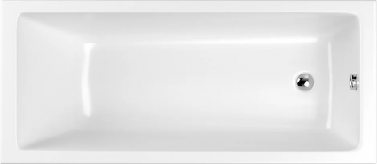 Акриловая ванна WHITECROSS Wave 0101.150070.100 без опоры 150x70 см, пристенная, белый глянец