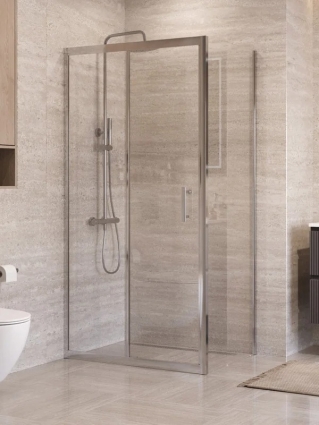 Душевой уголок BelBagno Формат (Uno) 195-AH-1-100/90-C-Cr профиль хром, стекло прозрачное
