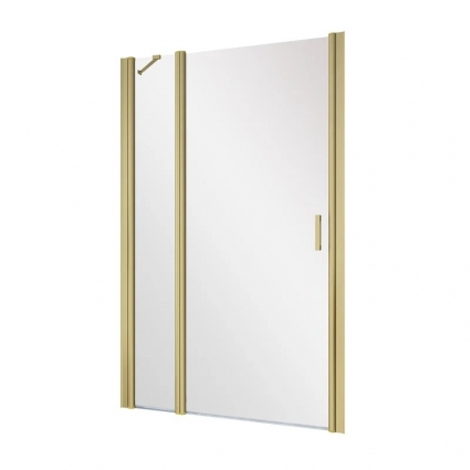 Душевая дверь в нишу Vegas Glass EP-F-1 NOVO h2000 130 03 01 L профиль матовое золото, стекло прозрачное