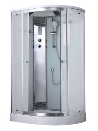 Душевая кабина Timo T-8802LF 120х85 см, профиль хром, стекло матовое, с турецкой баней и стульчиком
