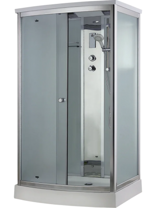 Душевая кабина Timo T-8815F 120х90 см, профиль хром, стекло матовое, с турецкой баней