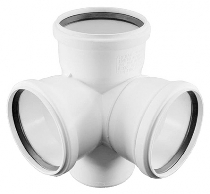 Крестовина Rehau Raupiano Plus 87&deg; 110/110/110 двухплоскостная