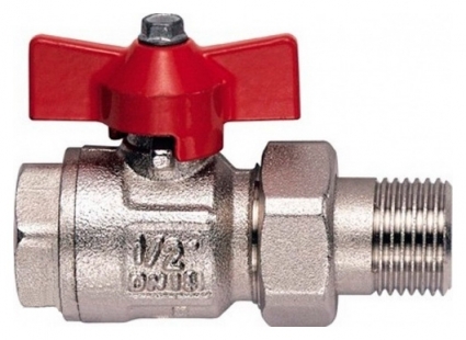 Шаровый кран Itap 098 Ideal 1 1/4" нар-вн, накидная гайка, ручка бабочка