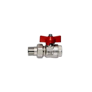 Шаровый кран Royal Thermo Optimal 1 нар-вн, накидная гайка, ручка бабочка