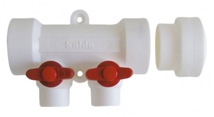 Коллектор Kalde 3262-mnr-400220 2 выхода, ручки красные