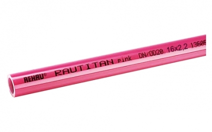 Труба из сшитого полиэтилена Rehau Rautitan pink 20x2,8 (бухта: 120 м)